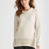 Knitwear WLane | W.Lane Cowl Neck Rib Detail Pullover Top