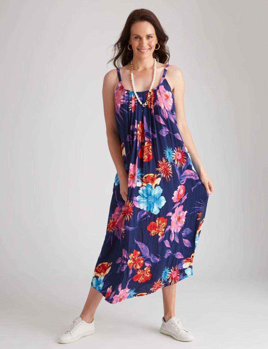 Dresses Millers | Millers Strappy Rayon Maxi Dress