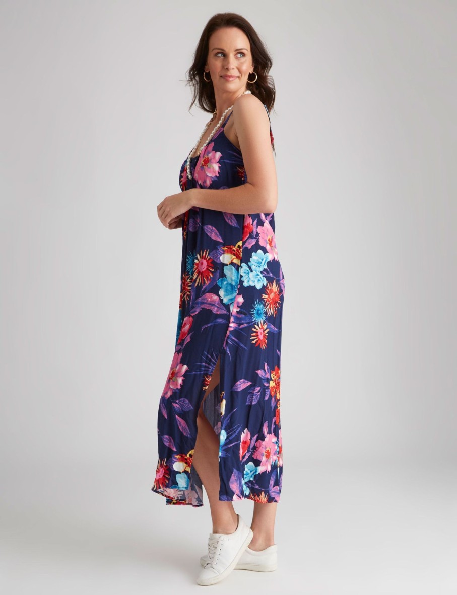 Dresses Millers | Millers Strappy Rayon Maxi Dress