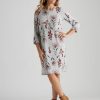 Dresses Millers | Millers 3/4 Sleeve Brushed Knee Length Dress