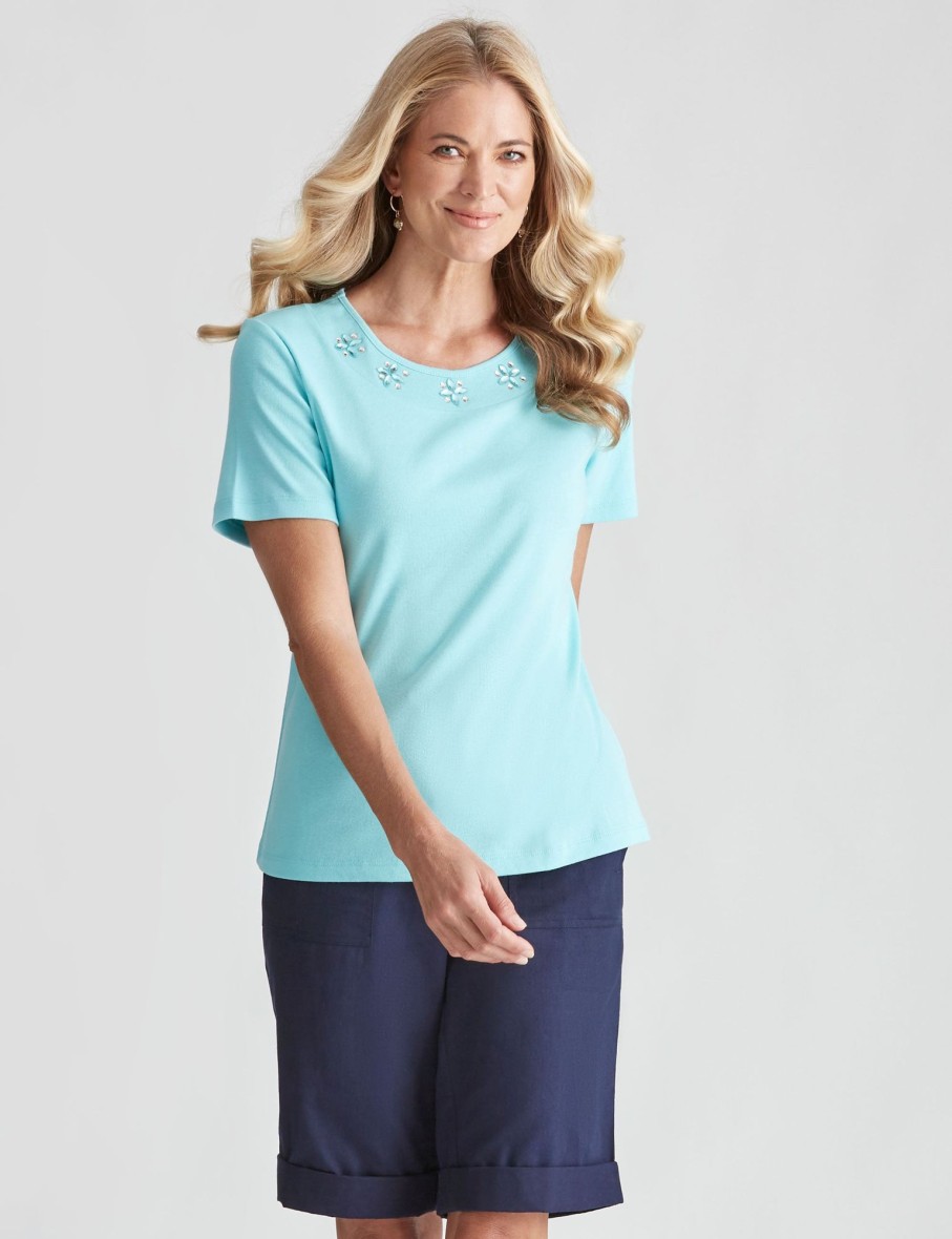 Tops NoniB | Short Sleeve Rib T-Shirt