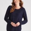 Knitwear WLane | W.Lane Rib Button Detail Pullover