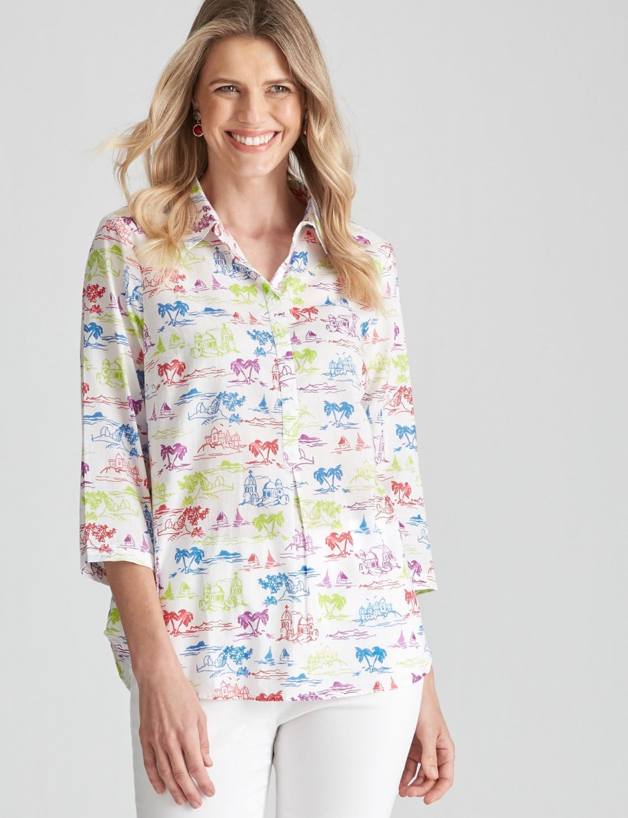 Tops WLane | W.Lane Scenic Print Shirt