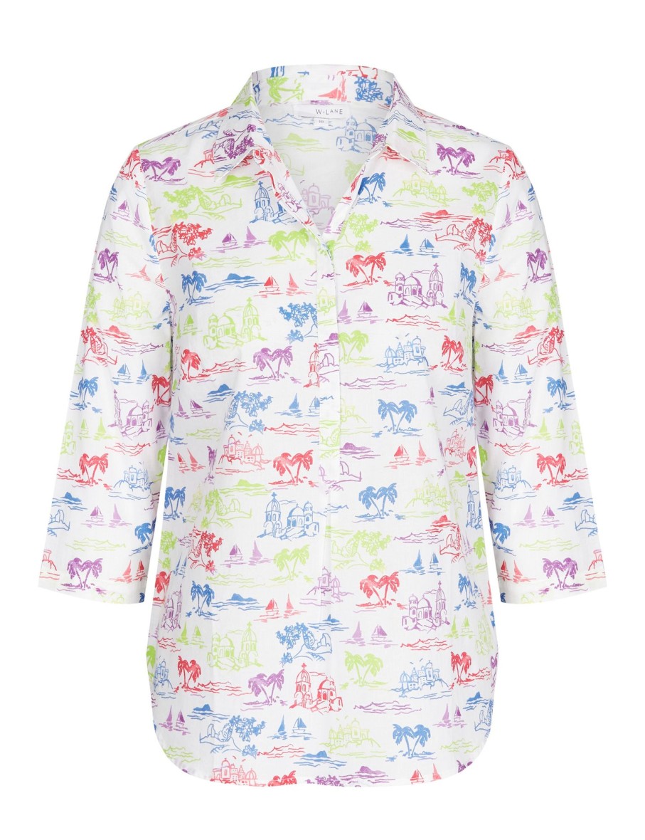 Tops WLane | W.Lane Scenic Print Shirt