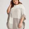 Knitwear Beme | Beme Colour Block Poncho