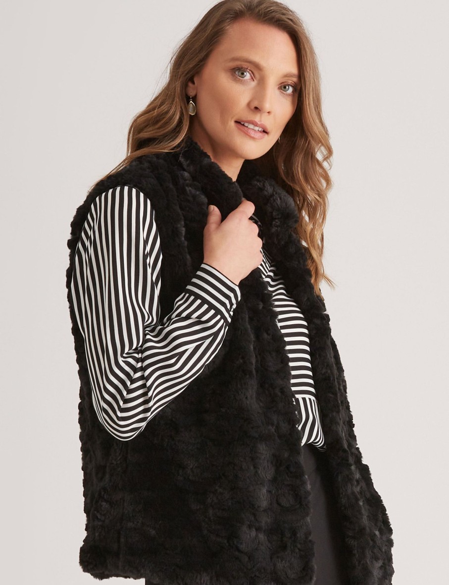 Outerwear NoniB | Noni B Faux Fur Vest