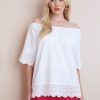 Tops NoniB | Noni B Embroidery Woven Top