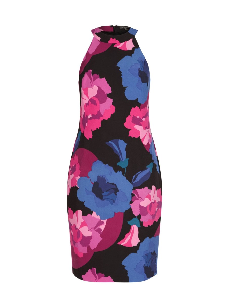 Dresses LizJordan | Liz Jordan Halter Floral Print Dress