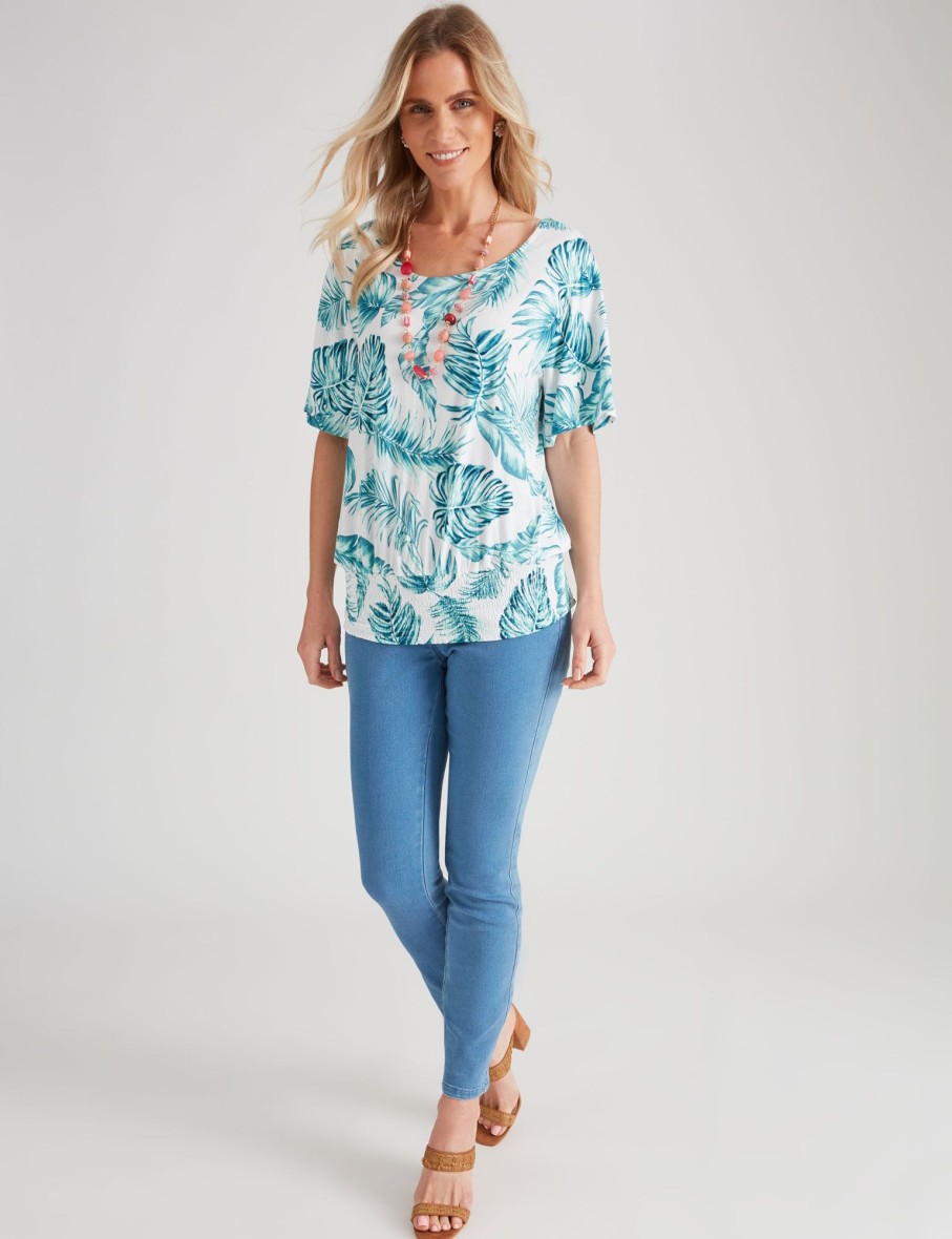 Tops Millers | Millers Scoop Neck Top With Shirred Hem