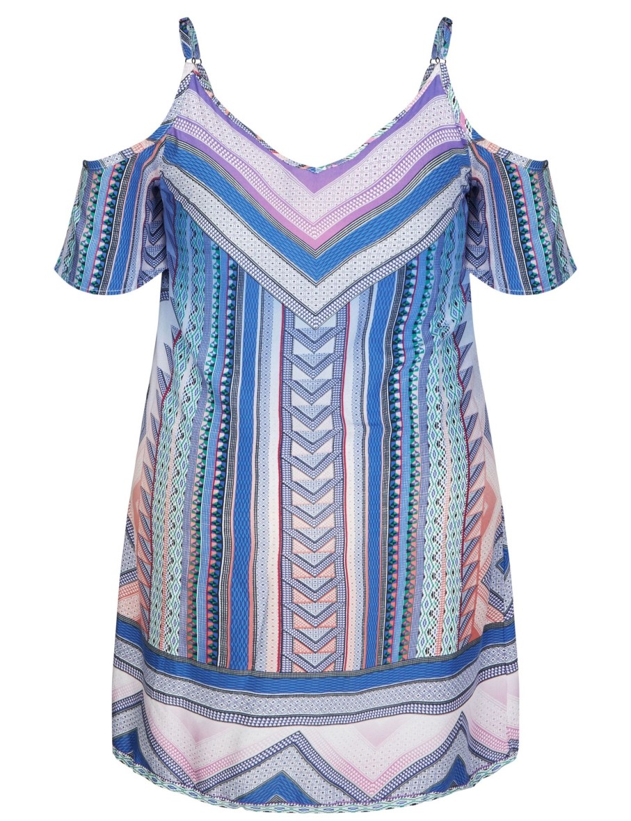 Dresses Crossroads | Sslv Graphic Violet Print Sundress