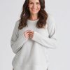 Knitwear Millers | Millers Long Sleeve Curved Button Hem Jumper