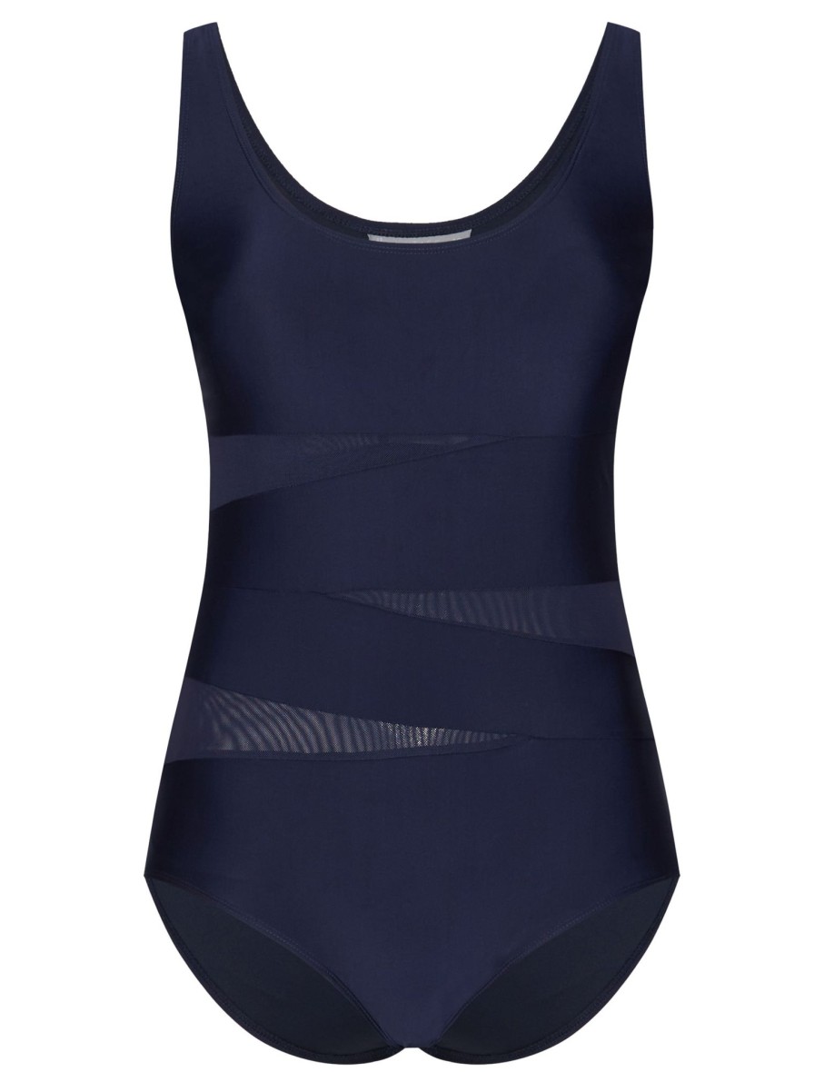 Sleepwear Katies | Katies Mesh Trim Swimsuit