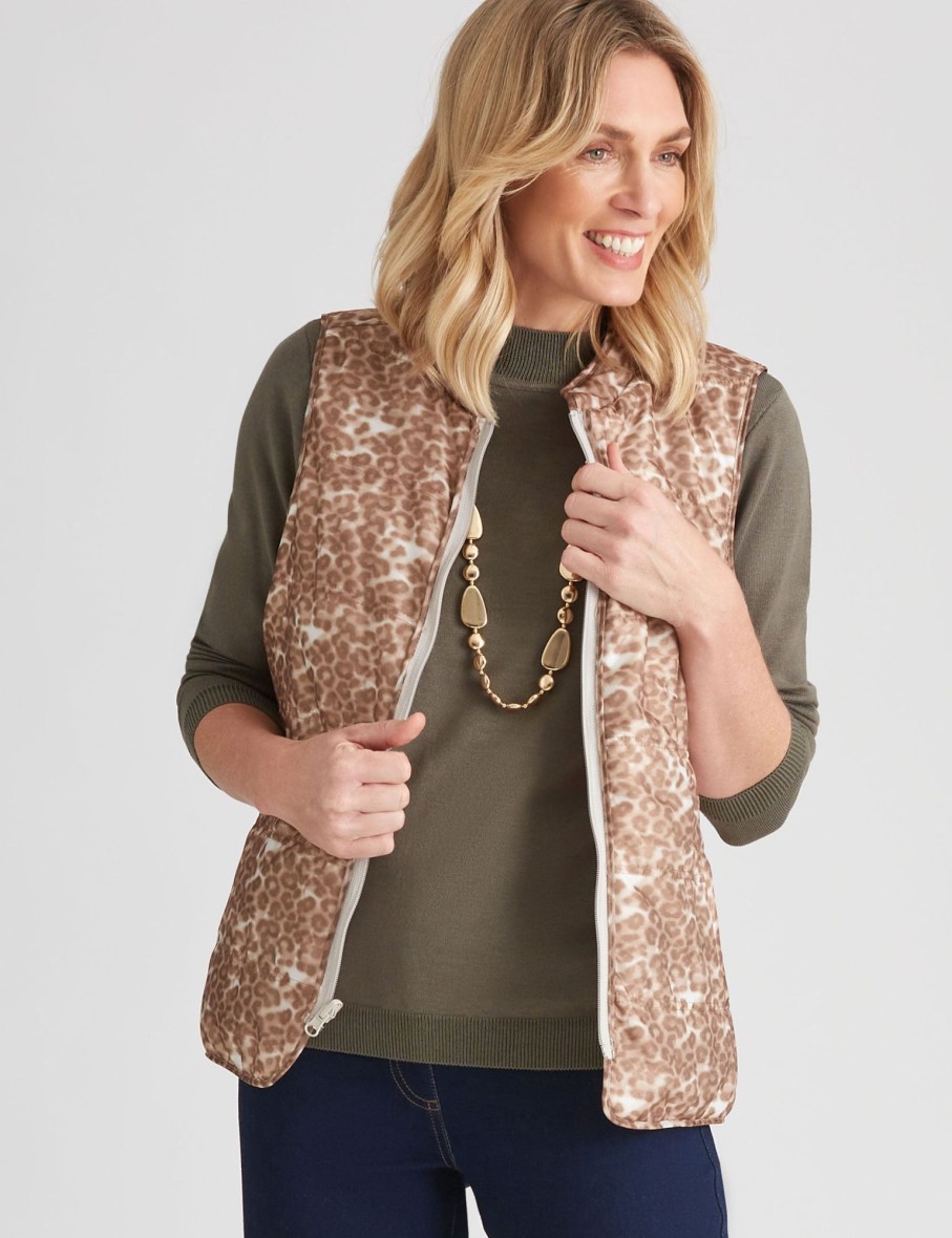 Outerwear NoniB | Noni B Reversible Print Vest