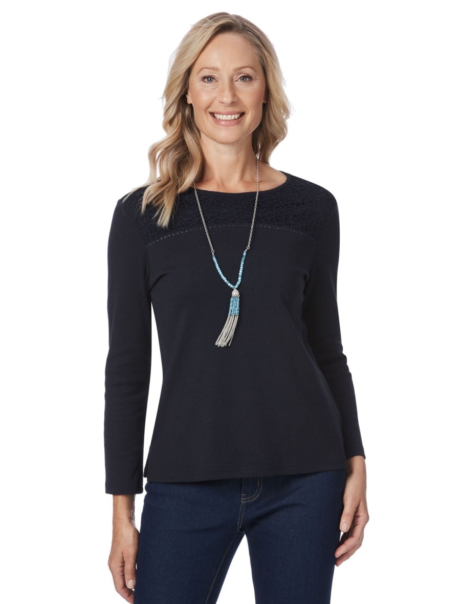 Tops NoniB | Reign Tee Neck Detail