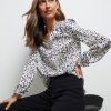 Tops NoniB | Frill Neck Printed Top