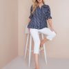 Tops NoniB | Frill Hem Polka Dot Shirt