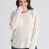 Knitwear Millers | Millers Long Sleeve Curved Button Hem Jumper