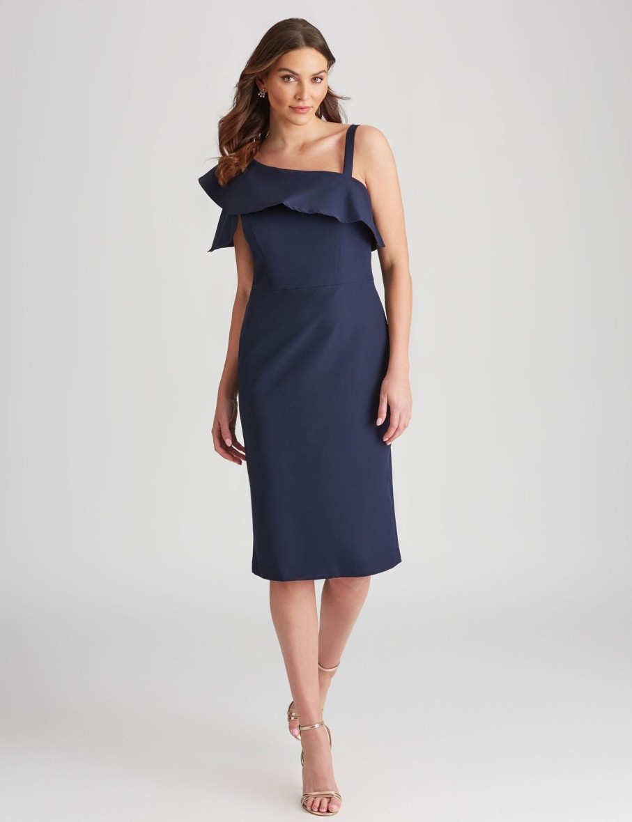 Dresses LizJordan | Liz Jordan After Dark One Shoulder Dress