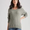 Knitwear Katies | Katies Cotton Braided Trim 3/4 Sleeve Jumper