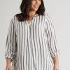 Tops Autograph | Autograph Woven Long Sleeve Textured Stripe Shirt