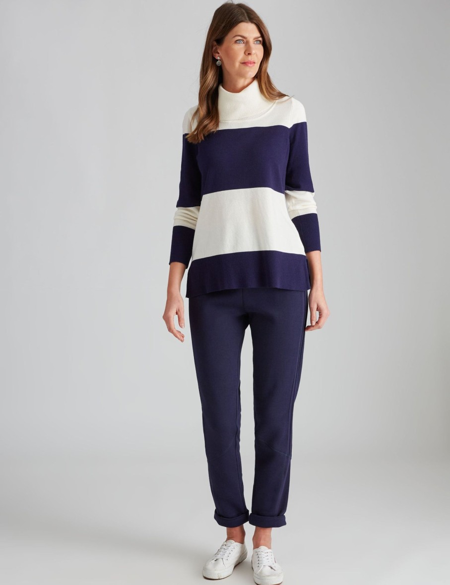 Bottoms WLane | W.Lane Rib Panel Fleece Knitwear Pants