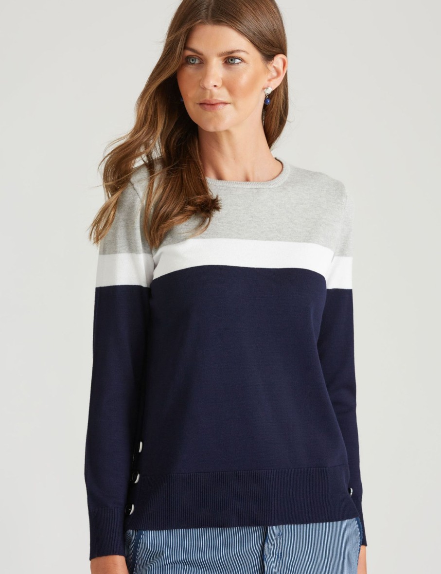 Knitwear WLane | W.Lane Colour Block Jumper