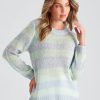 Knitwear Rockmans | Rockmans Long Sleeve Multi Yarn Jumper