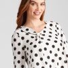 Knitwear LizJordan | Liz Jordan Polka Dot Knot Neck Top