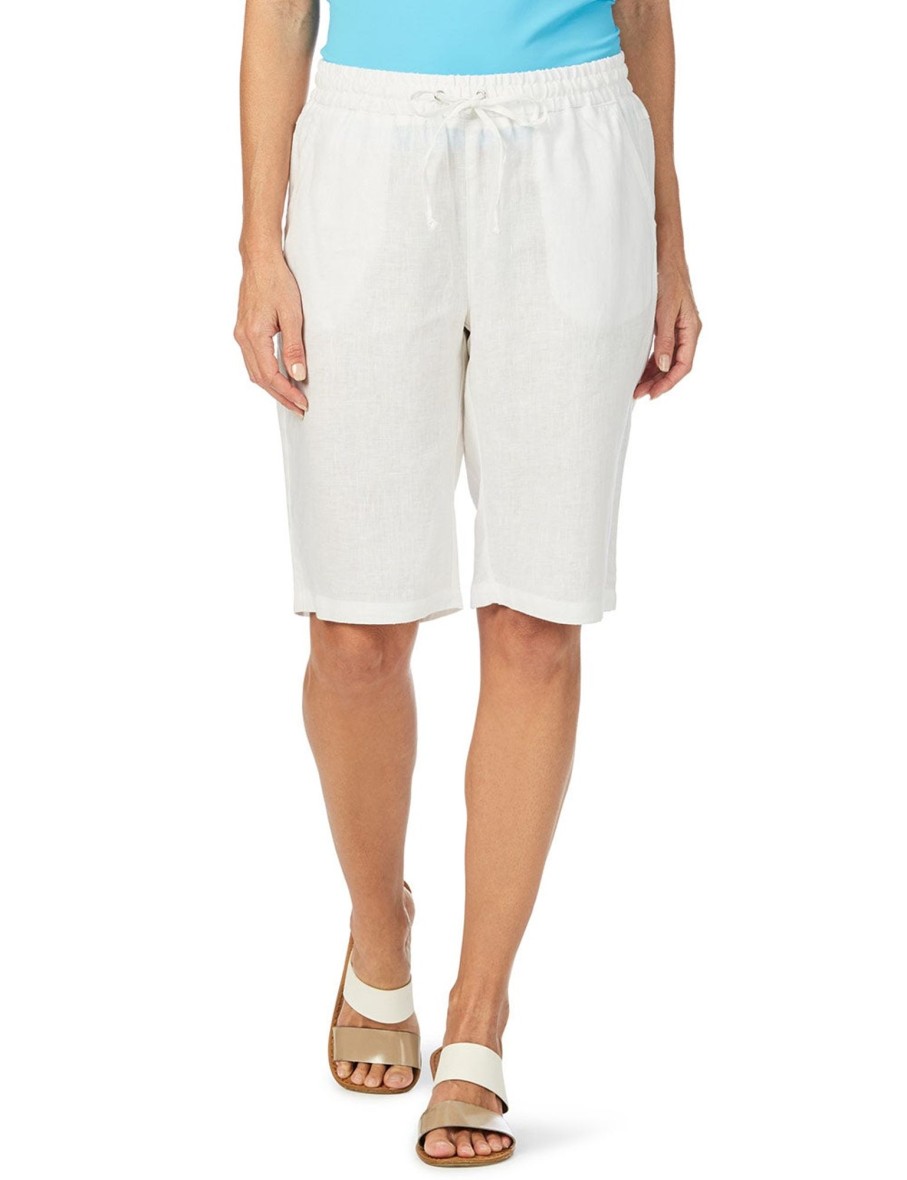 Bottoms WLane | W.Lane Webbing Trim Linen Shorts