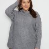 Knitwear Beme | Beme Long Sleeve Button Detail Curve Hem Pullover Top