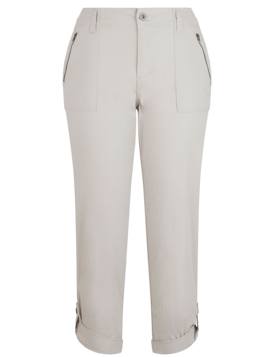 Bottoms Katies | Katies Cotton Ankle Zipped Pocket Pants