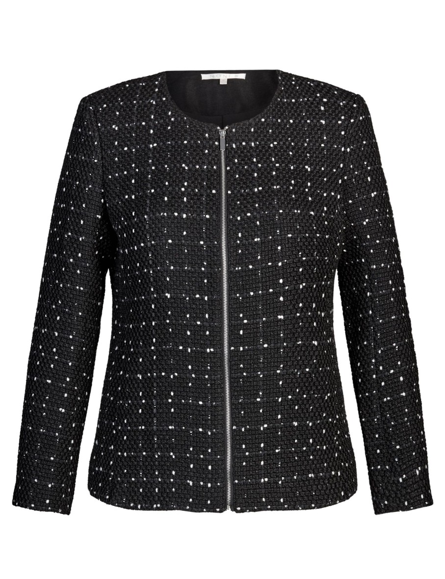 Outerwear NoniB | Liz Jordan Boucle Zip Front Jacket