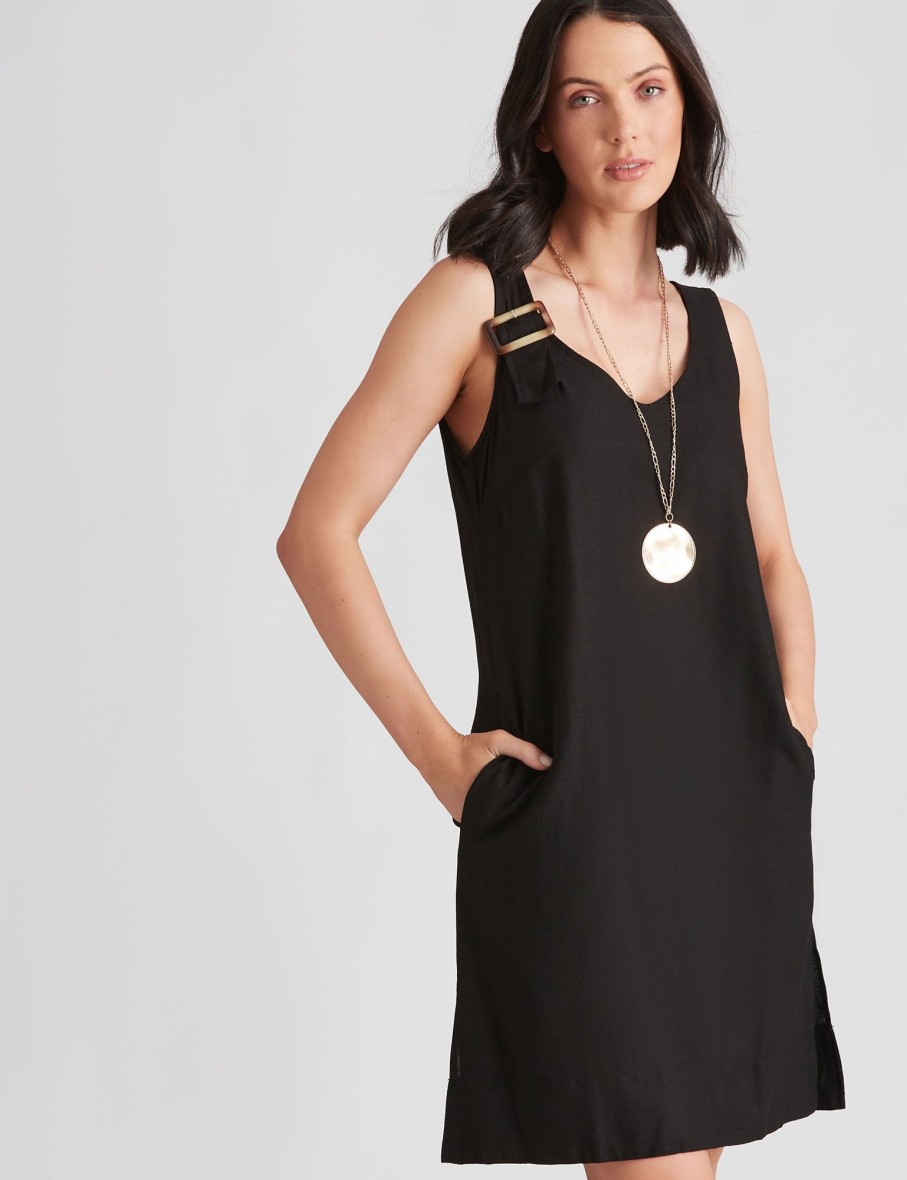 Dresses Katies | Katies Linen Buckle Shift Dress