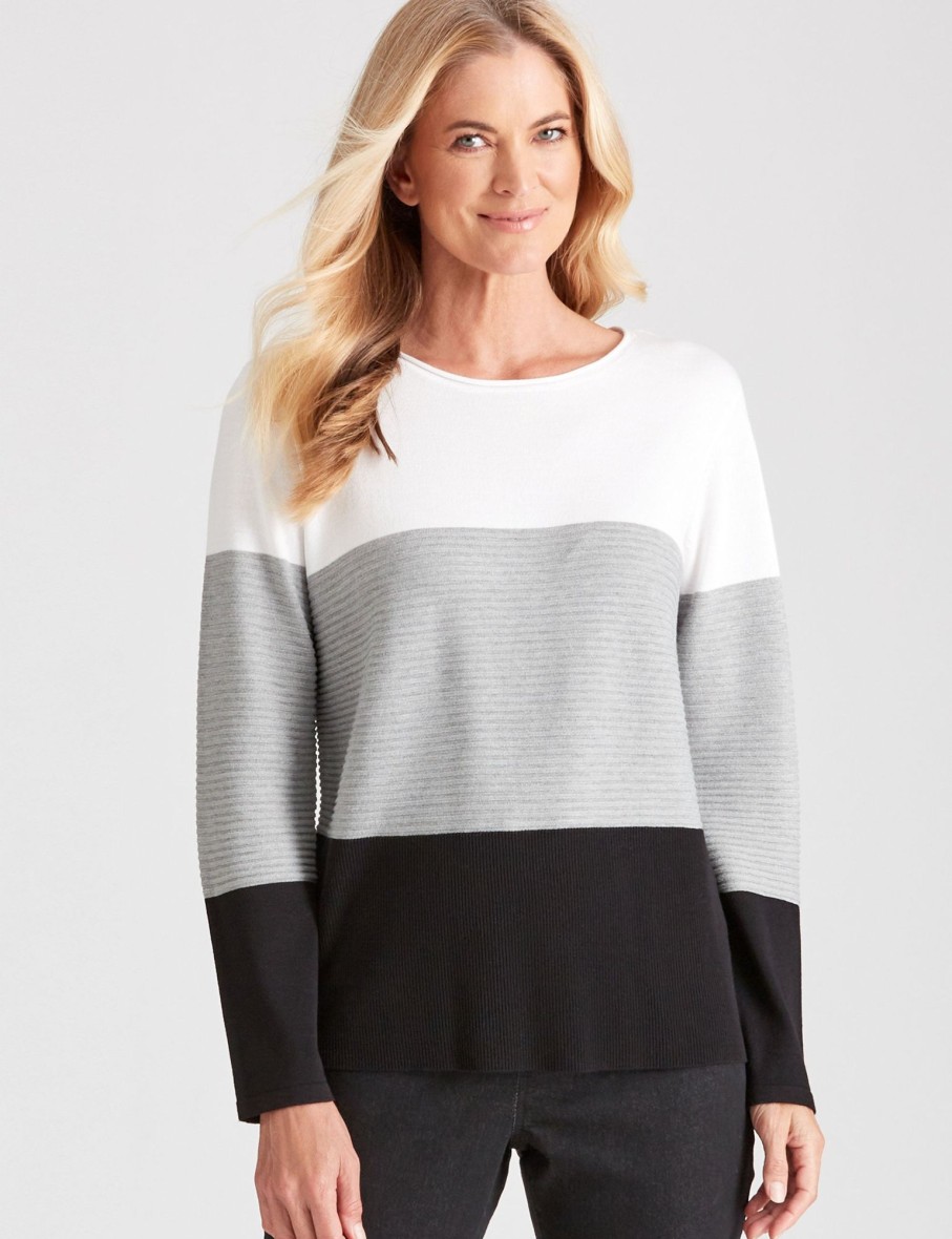 Knitwear NoniB | Noni B Colour Block Knit Jumper