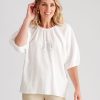 Tops NoniB | Noni B Cotton Oversize Sequin Top