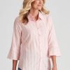 Tops NoniB | Noni B Cotton Flared Shirt