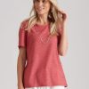 Tops Millers | Millers Short Sleeve Textured Scoop Neck Top