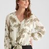 Tops LizJordan | Liz Jordan Tie Front Shirt