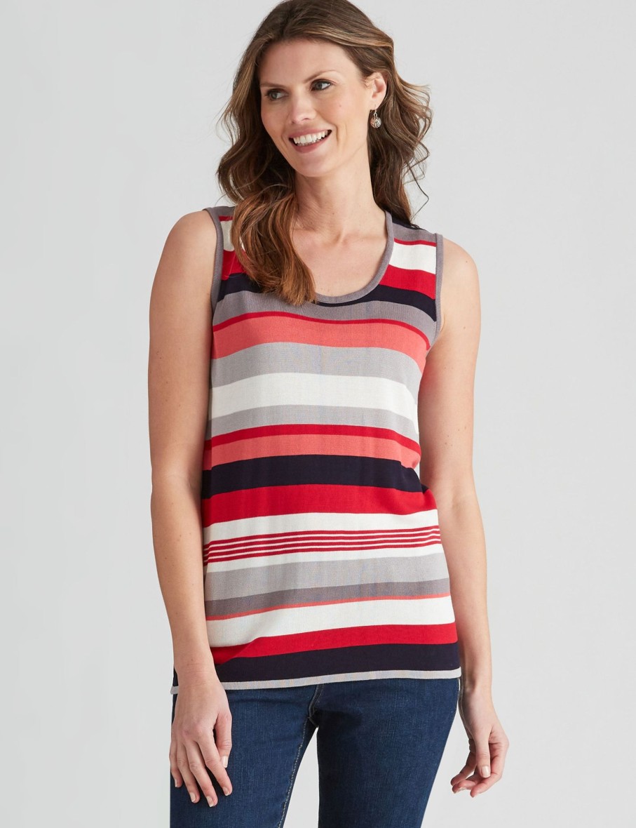 Knitwear WLane | W.Lane Stripe Sleeveless Knitwear Top