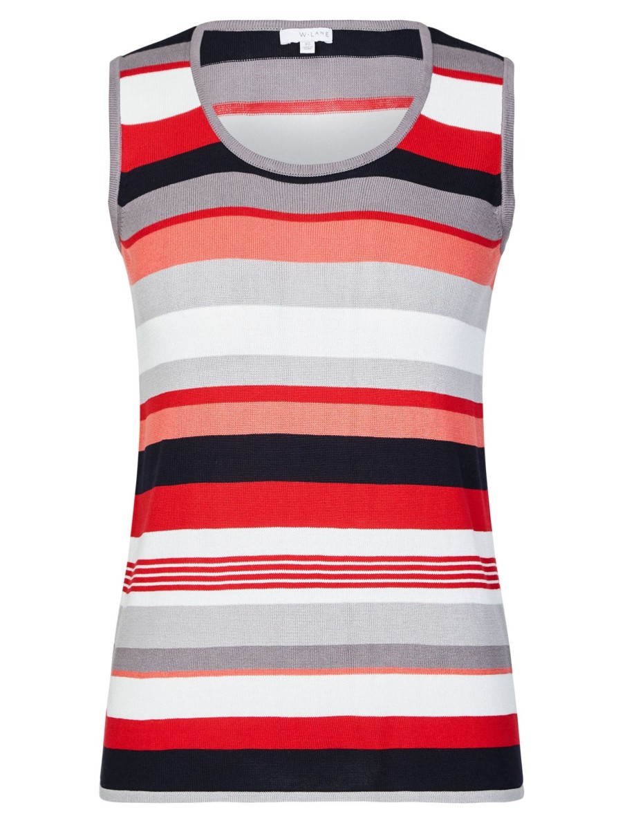 Knitwear WLane | W.Lane Stripe Sleeveless Knitwear Top