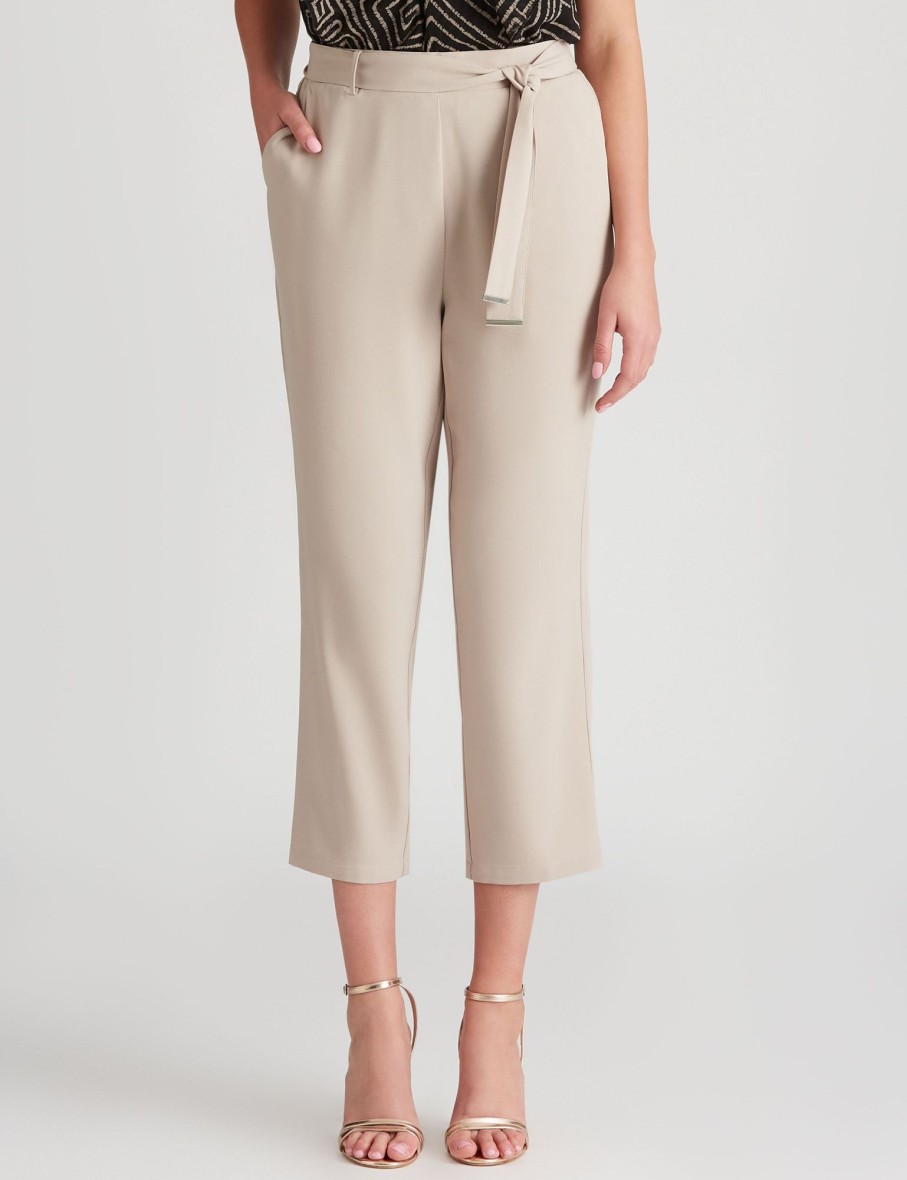 Knitwear LizJordan | Liz Jordan Tie Waist Tapered Pant