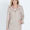 Outerwear NoniB | Noni B Long Sleeve Hooded Zip Through Coat