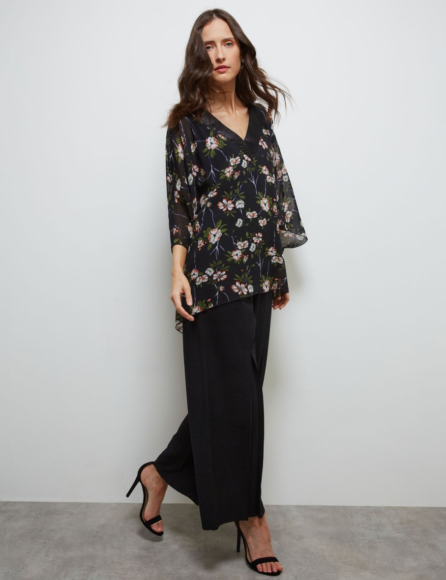 Tops NoniB | Noni B V-Neck Printed Kaftan Top