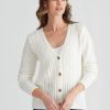 Knitwear WLane | W.Lane Fluffy Cable Cardigan