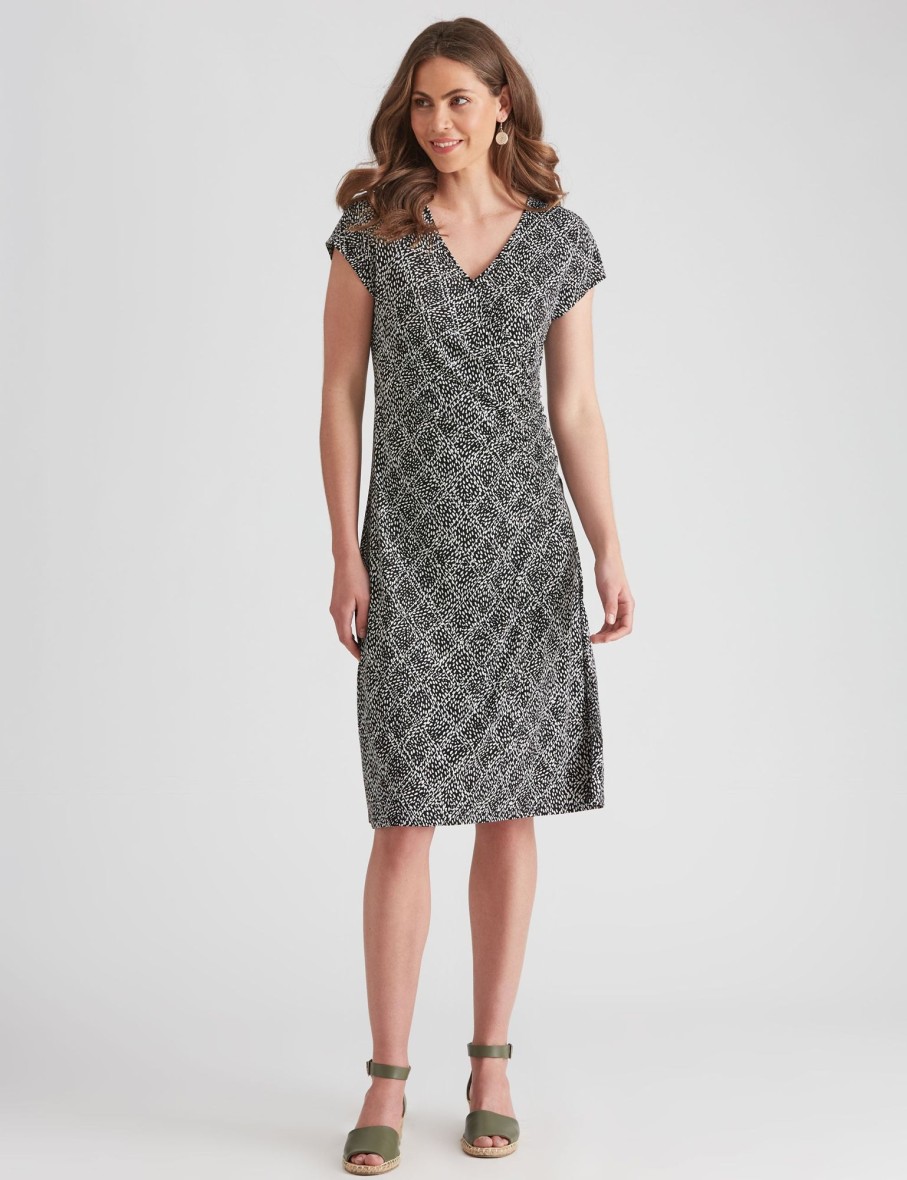 Dresses WLane | W.Lane Abstract Knitwear Wrap Dress