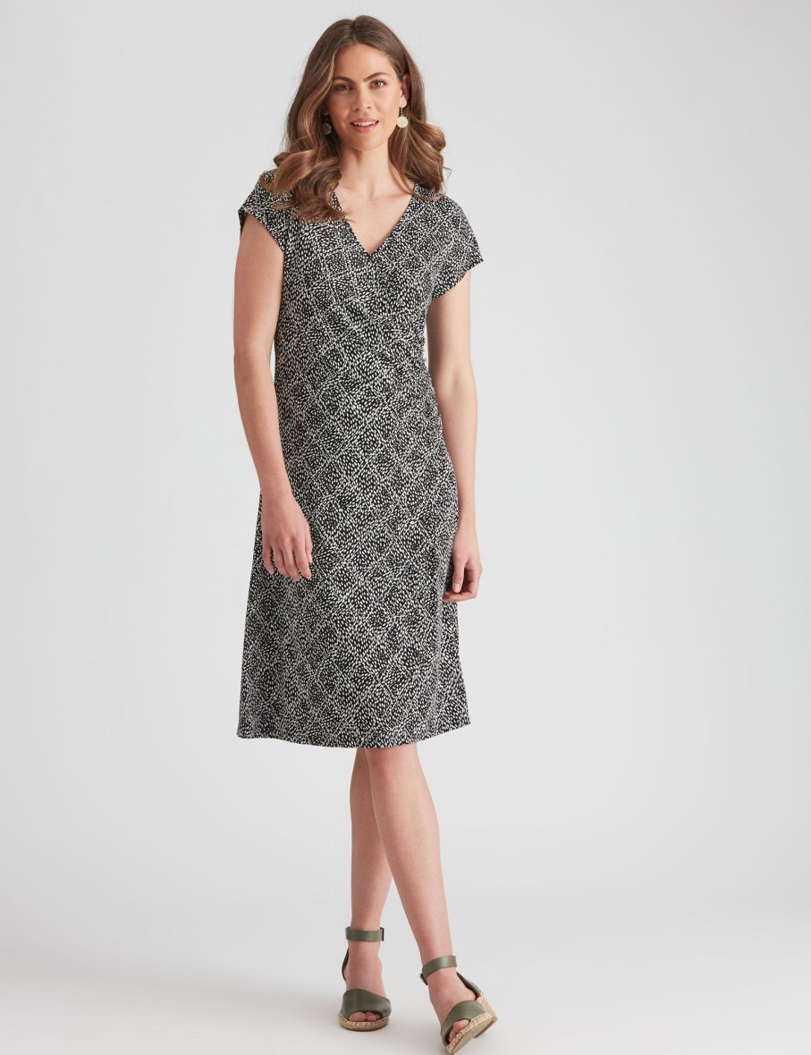 Dresses WLane | W.Lane Abstract Knitwear Wrap Dress