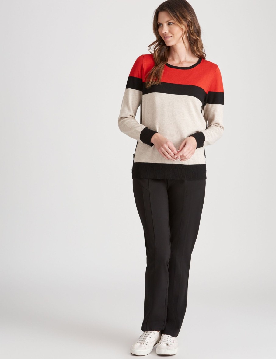 Knitwear WLane | W.Lane Colour Block Pullover Top