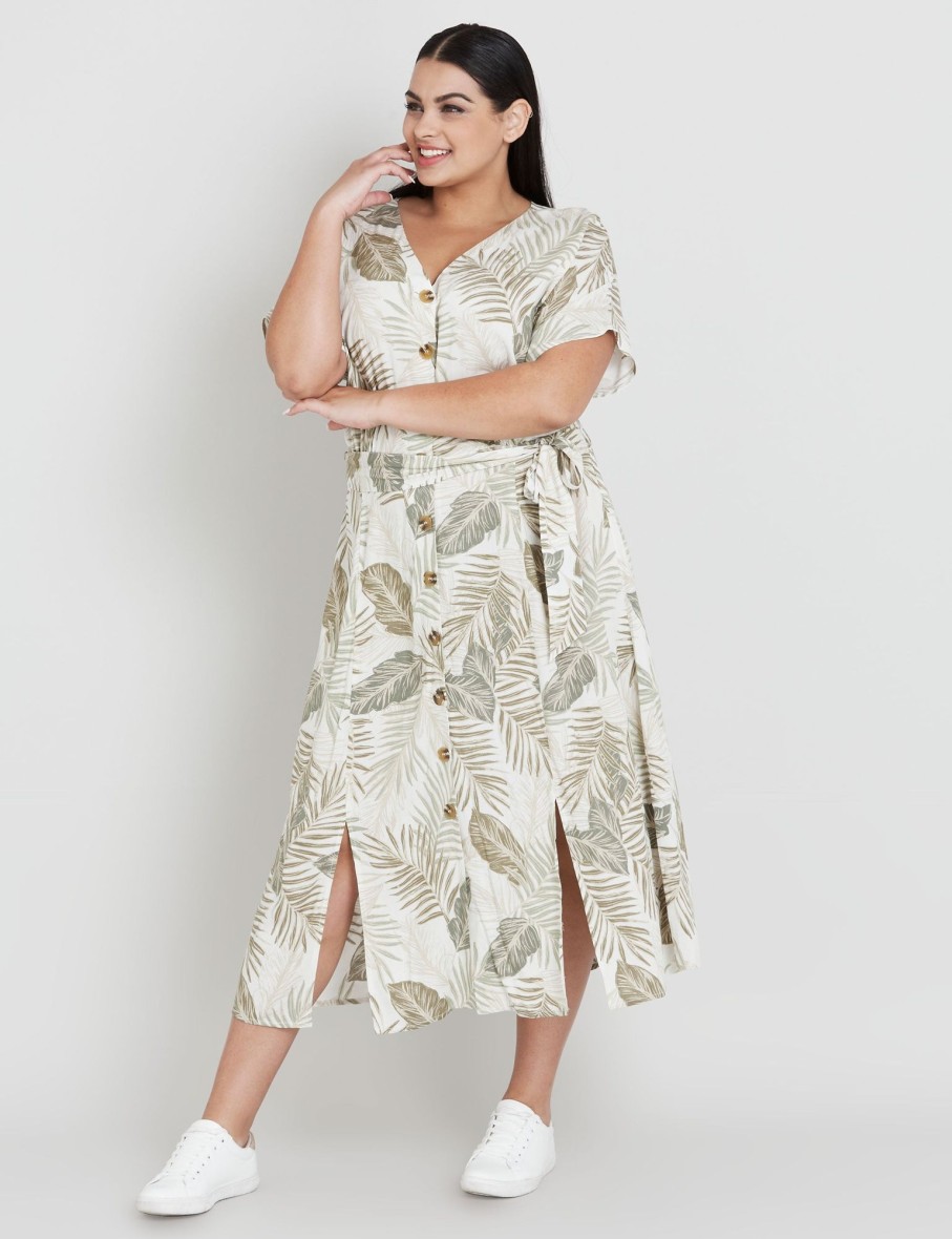 Dresses Beme | Beme V-Neck Print Dress