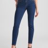 Bottoms Rockmans | Rockmans Full Length Button Detail Jean