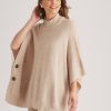 Knitwear LizJordan | Liz Jordan Mock Neck Poncho